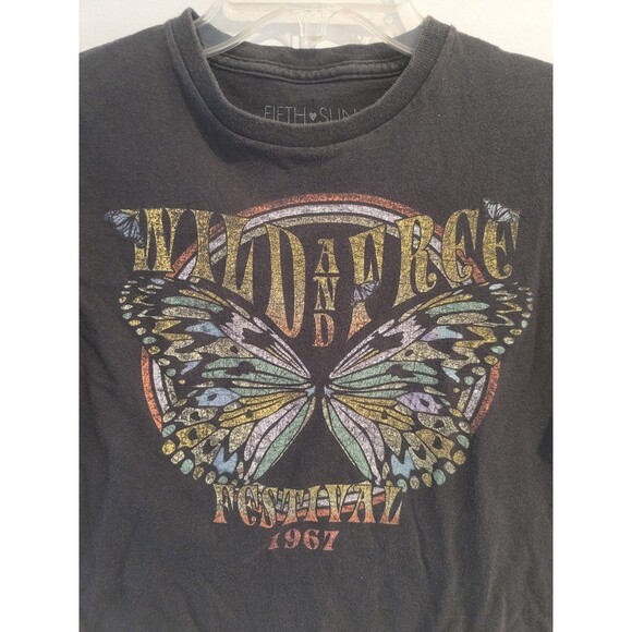 Fifth Sun Wild and Free Festival 1967 August Dates Women’s Crop Top Sz Small - Picture 2 of 8
